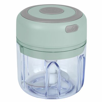 Cordless mini electric garlic chopper - rechargeable, 8.45oz - ideal for food, chili, nuts, onions, and more-green