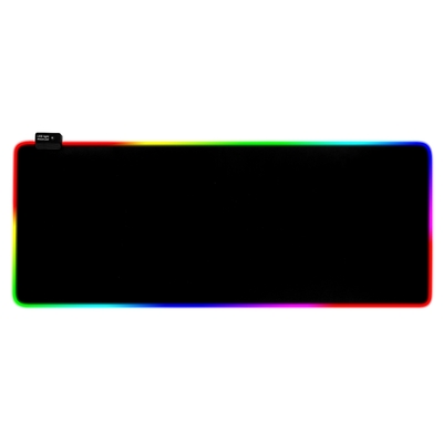 Large led gaming mouse pad rgb computer keyboard mouse mat w/ 10 light modes non-slip rubber base for game office