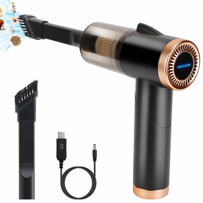 120w cordless handheld vacuum cleaner - 9000pa power - portable & rechargeable - car, auto, home - searchlight