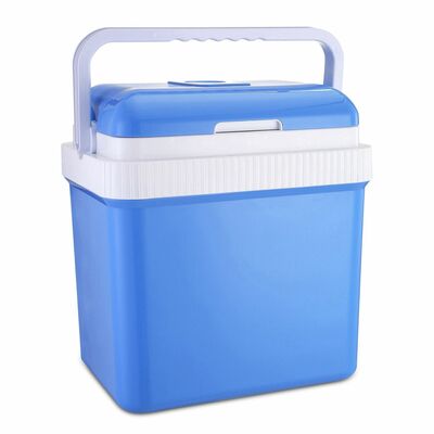 24l portable car cooler 12v refrigerator - travel cooling & warm fridge box for car/home - 24l capacity-blue