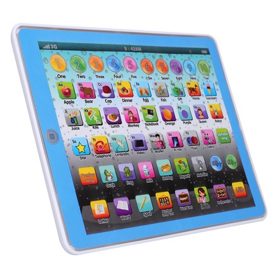 Kid baby toddler tablet toy educational learning study tablet pad gift for aged 2 3 4 5 6 7 girls boys-blue