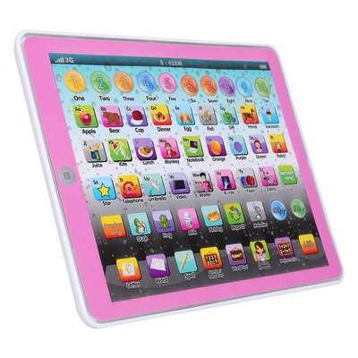 Kid baby toddler tablet toy educational learning study tablet pad gift for aged 2 3 4 5 6 7 girls boys-pink