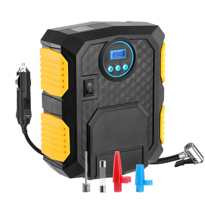 Tire inflator 12v dc 120w 150psi tire pump w/lcd electric air compressor pump 25l/min large air flow