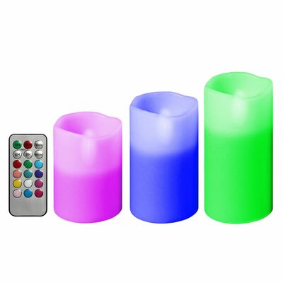 3pcs flameless votive candles - wireless led flickering w/ remote control timer (battery operated)