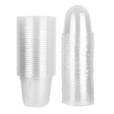 30pcs plant nursery pots pet flower seed starting pots container with dome with drainage holes