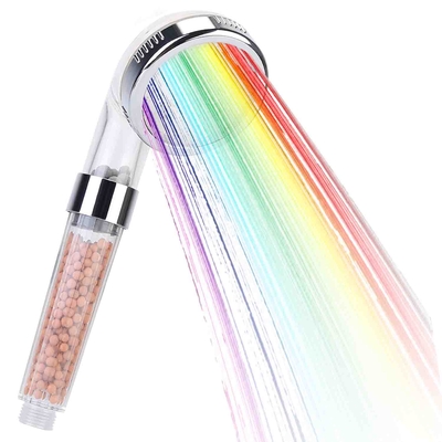 Handheld??shower head high pressure powerful filter shower head with 7 colors changing light