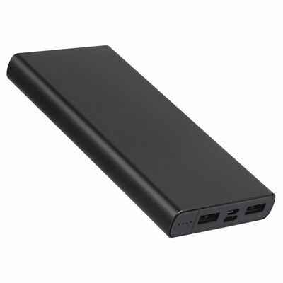 20,000mah power bank portable external battery charger dual usb type c micro usb input-black