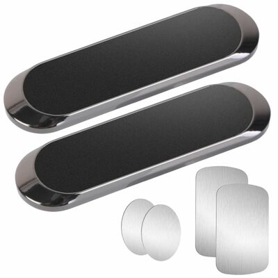 2-pack magnetic car mounts - universal dashboard phone holder - fits iphone, galaxy, ipad