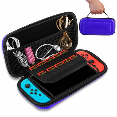 Portable Carry Case for Nintendo Switch Console Protective Hard EVA Case Shell Pouch-Blue