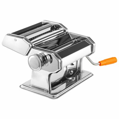 Stainless steel pasta maker roller - 6 thickness settings, fettuccine noodle - 1 machine