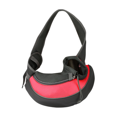 Pet Carrier for Dogs Cats Hand Free Sling Adjustable Padded Strap Tote Bag Breathable Shoulder Bag Carrying Small Dog Cat-Red