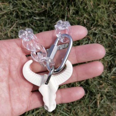 Skull acrylic costume necklace