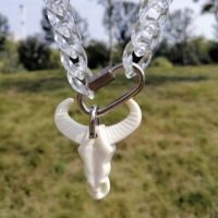 Skull Acrylic Costume Necklace - Thumbnail 5