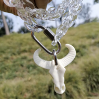 Skull Acrylic Costume Necklace - Thumbnail 6