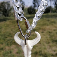 Skull Acrylic Costume Necklace - Thumbnail 7