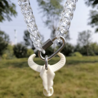 Skull Acrylic Costume Necklace - Thumbnail 8