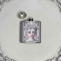 6 oz Stainless Steel Flask 'Hush' - Thumbnail 1