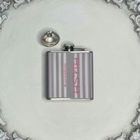 6 oz Stainless Steel Flask 'Hush' - Thumbnail 2