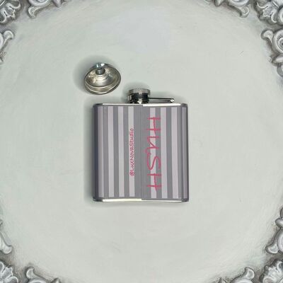 6 oz stainless steel flask 'hush'