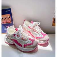 Fuchsia Pink Chunky Running Shoes - Thumbnail 1