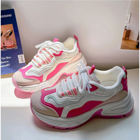 Fuchsia Pink Chunky Running Shoes - Thumbnail 2