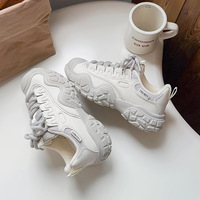 Chic Lace Up Chunky Hiking Sport Shoes - Thumbnail 6