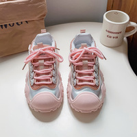 Chic Lace Up Chunky Hiking Sport Shoes - Thumbnail 2