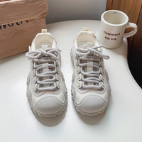 Chic Lace Up Chunky Hiking Sport Shoes - Thumbnail 7