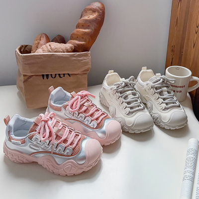 Chic Lace Up Chunky Hiking Sport Shoes