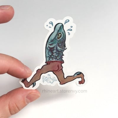 Nekkid fish booty sticker