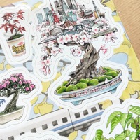 "Bonsai" A4 sticker sheet - Thumbnail 1