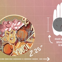 JJK Itadori buttons - Thumbnail 1