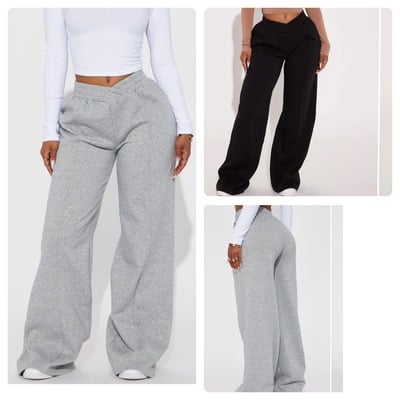 Wide leg sweatpants-td - Thumbnail 2