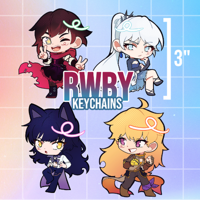 Team rwby keychains 2