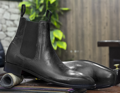 New Stylish Handmade Men's Ankle Boots, Men Designer Boots Black Leather Chelsea Boots