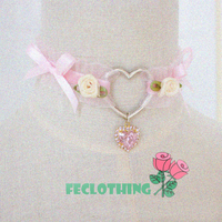 Hand made bow rose Vintage necklace collar underwear sexy accessories leg ring thigh band - Thumbnail 1