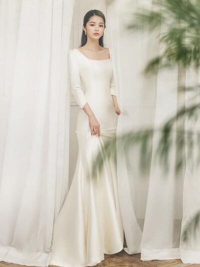 Mermaid Long Sleeve Vintage Stain Wedding Dresses