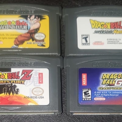 Dbz buu's fury, supersonic warriors, advanced adventure, gt transformation gba video game boy advance nintendo