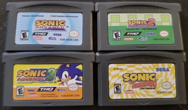 Sonic Advance 1, 2, 3, Genesis GBA Video Game Boy Advance Nintendo