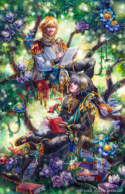 Studying in Sumeru - Kaveh & Alhaitham - 11x17" Poster Print