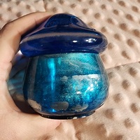 Resin Mushroom trinket holder blue - Thumbnail 5