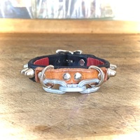 Tan-Panel Chain-bit wristband - Thumbnail 3