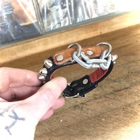 Tan-Panel Chain-bit wristband - Thumbnail 8