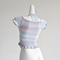 Sweet Bowknot Pastel Color Halter Top - Thumbnail 4