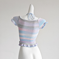 Sweet Bowknot Pastel Color Halter Top - Thumbnail 3