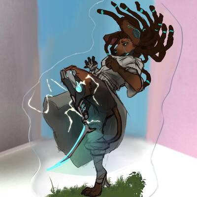 Meg - standee or charm (reddyrennard)