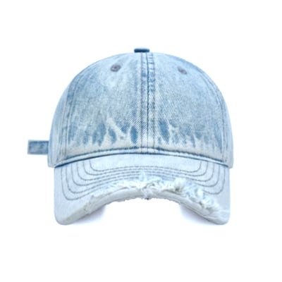 Mid wash denim cap