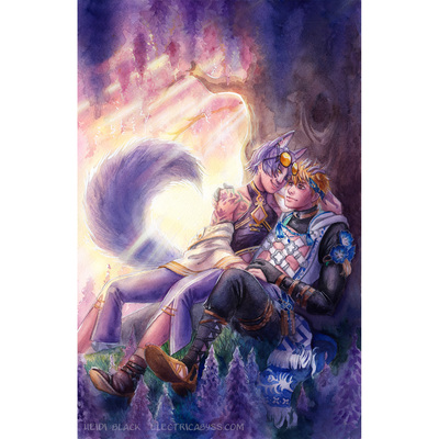 NuCarnival - Foxglove and Wisteria  - 11x17" Poster Print