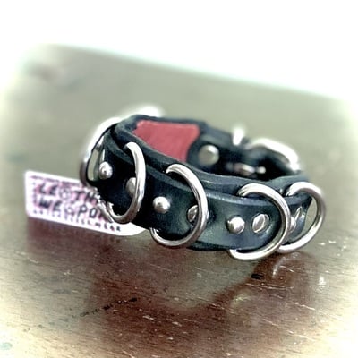 Studded 3/4” d-rings wristband