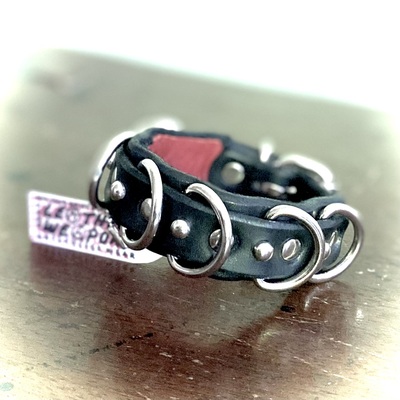 Studded 3/4” D-Rings wristband